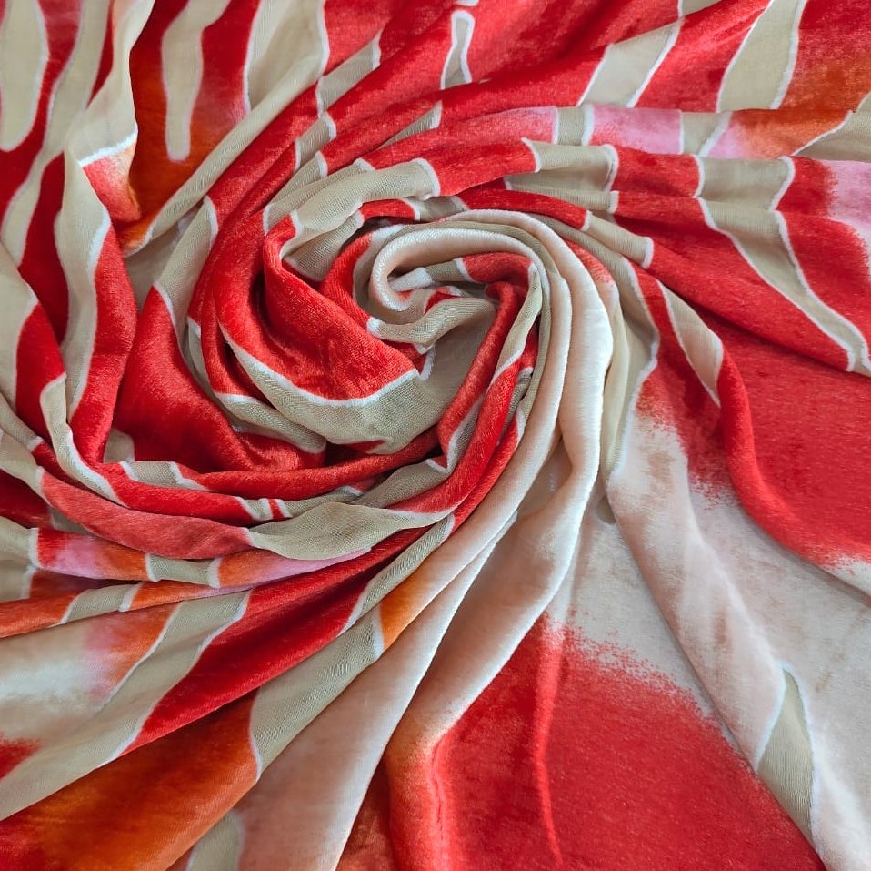 Printed Velvet Brasso Fabric