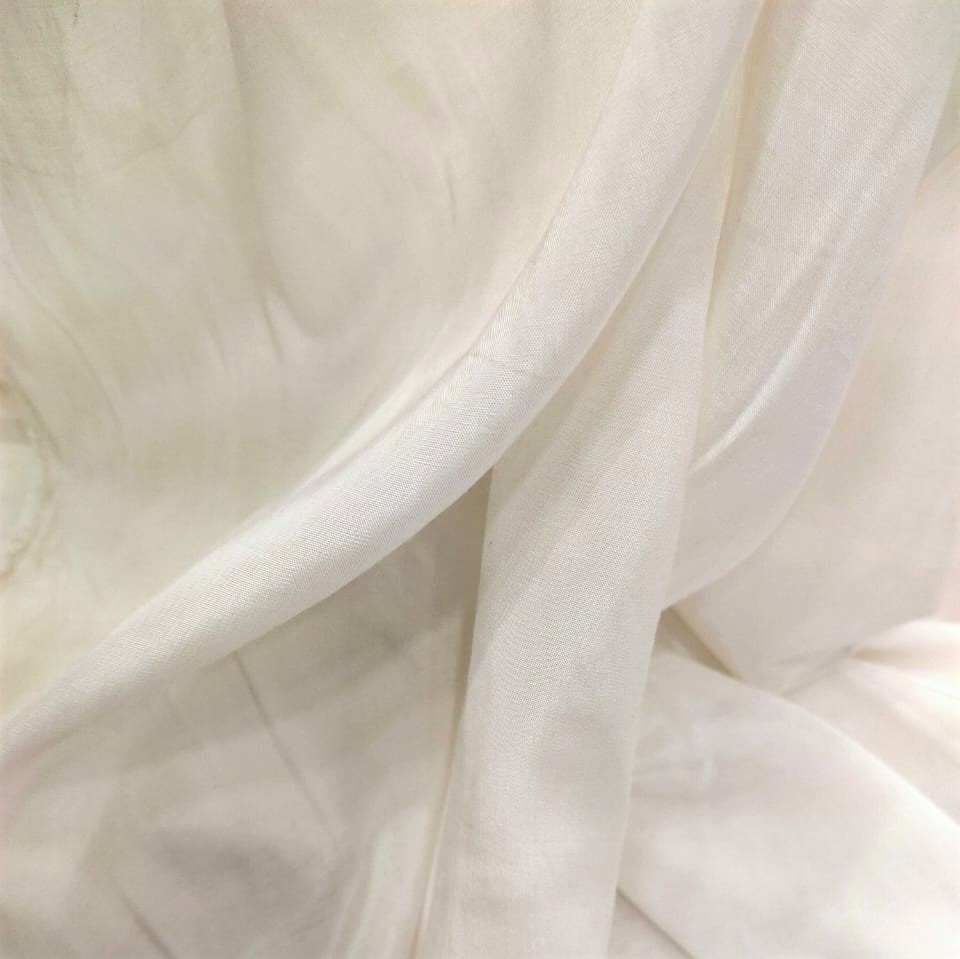 Ruby Silk Dyed Fabric /White