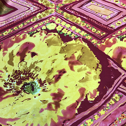 Purple Diamond Art Print on Pure Silk Satin