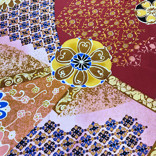 Traditional Art Print on Pure Silk Satin 2715