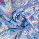 Cityscape(Blue)Print On Silk Chiffon
