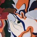 Abstract Realm Print On Silk Habutai