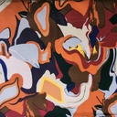 Abstract Realm Print On Silk Habutai