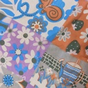 Backyard Print On Silk Chiffon