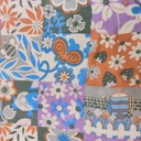 Backyard Print On Silk Chiffon