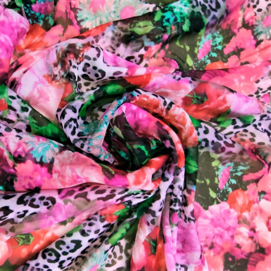 Print On Silk Chiffon#68