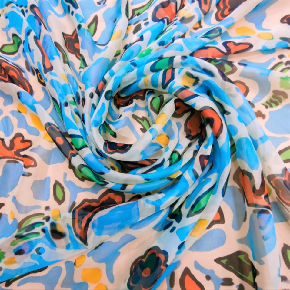 Print On Silk Chiffon#82