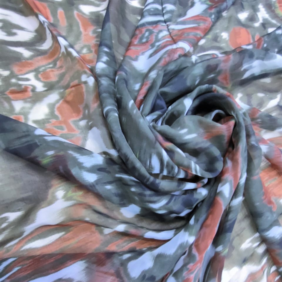 Print On Silk Chiffon#92