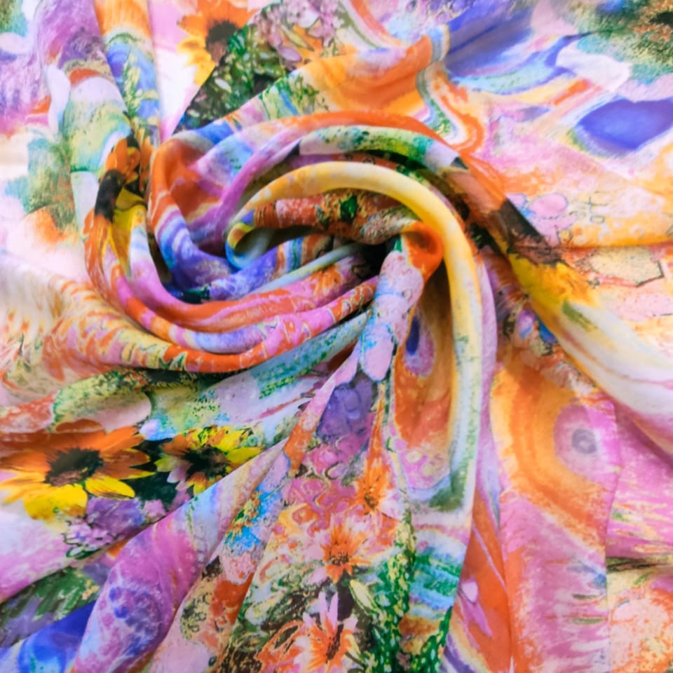 Print On Silk Chiffon#102