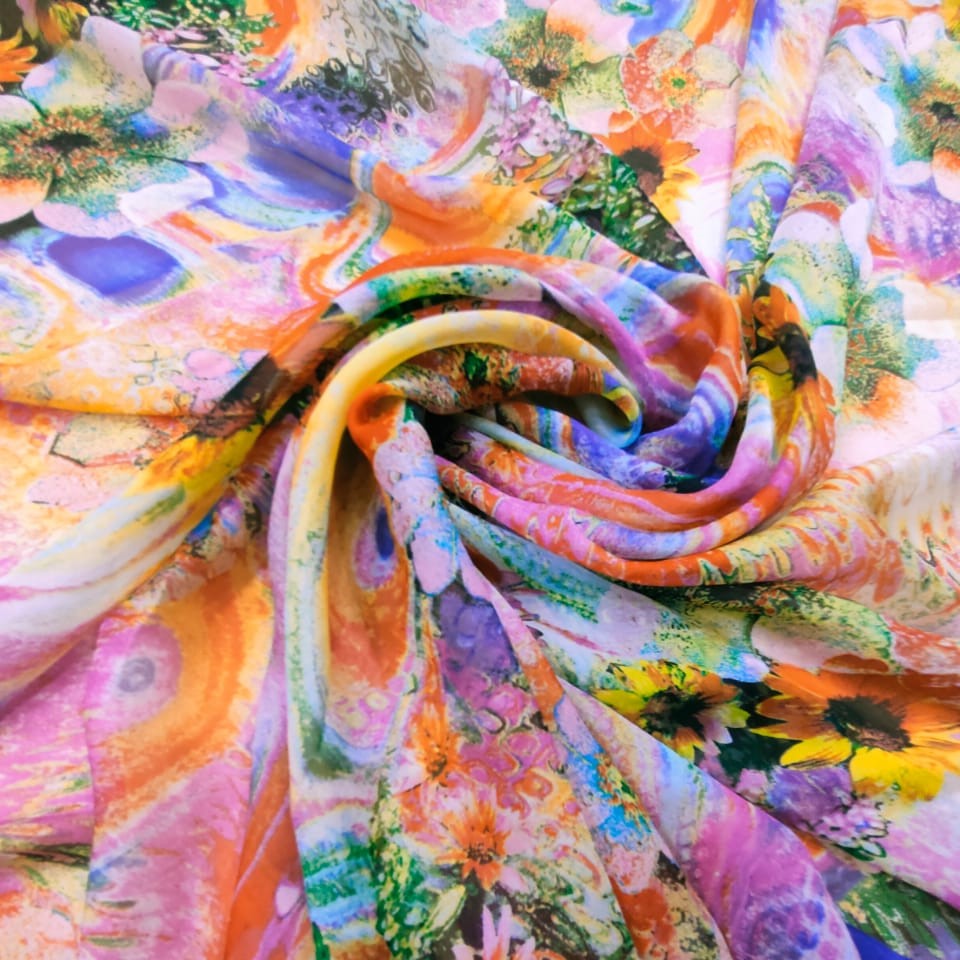 Print On Silk Chiffon#102