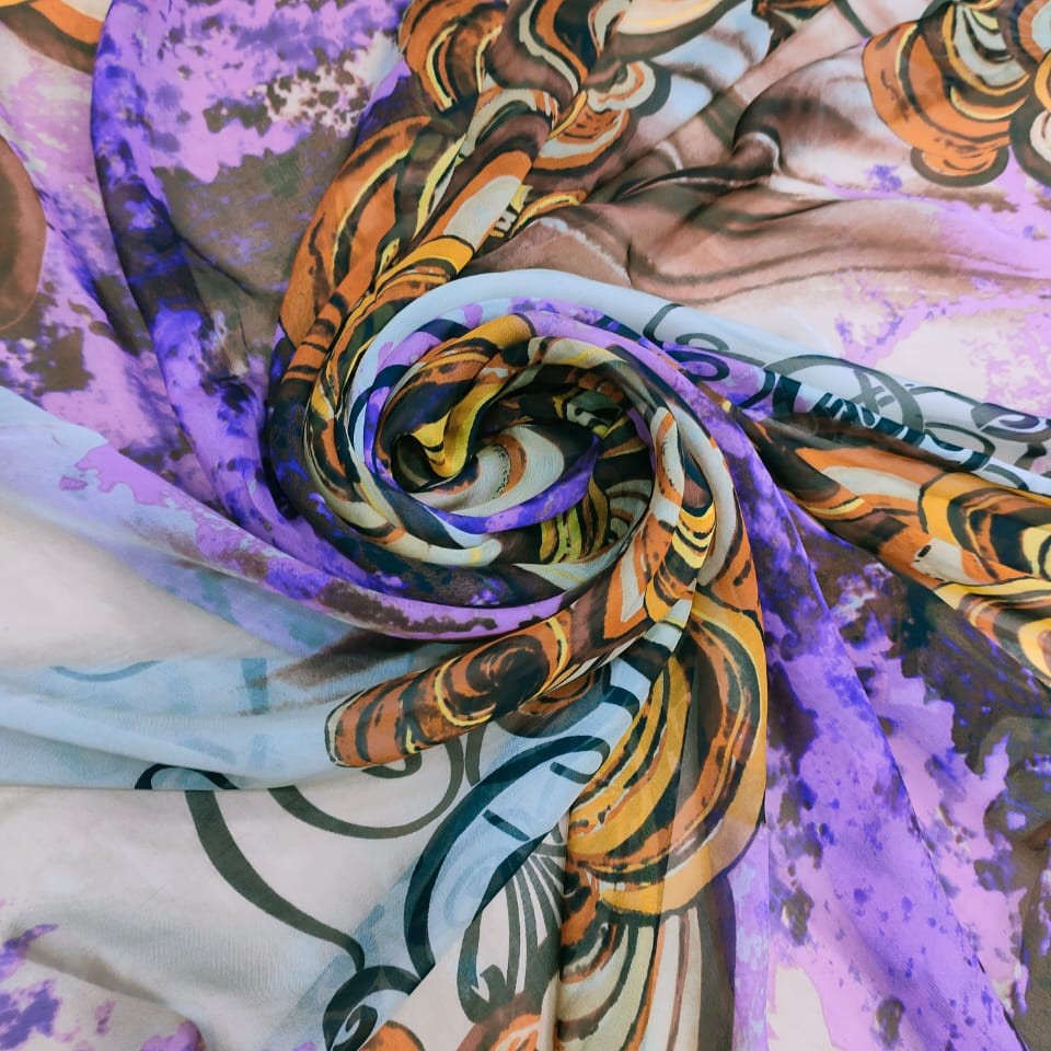 Print On Silk Chiffon#119