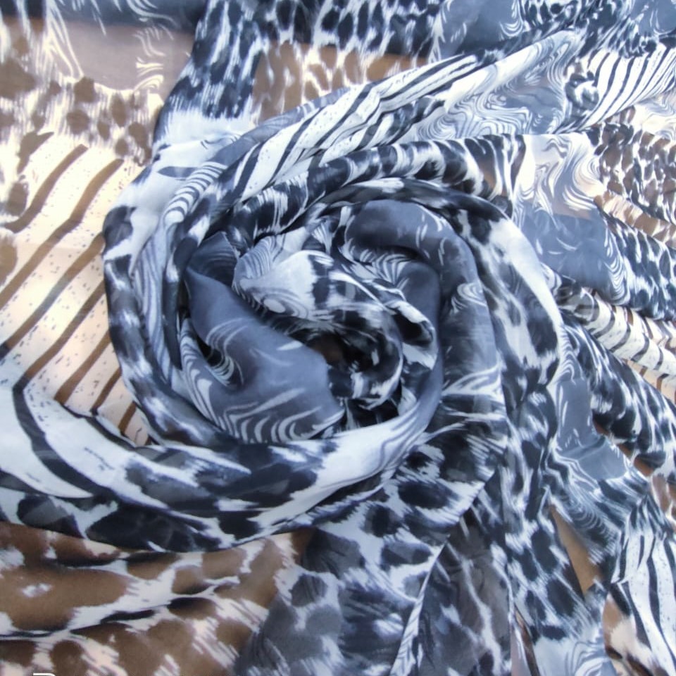 Print On Silk Chiffon #132