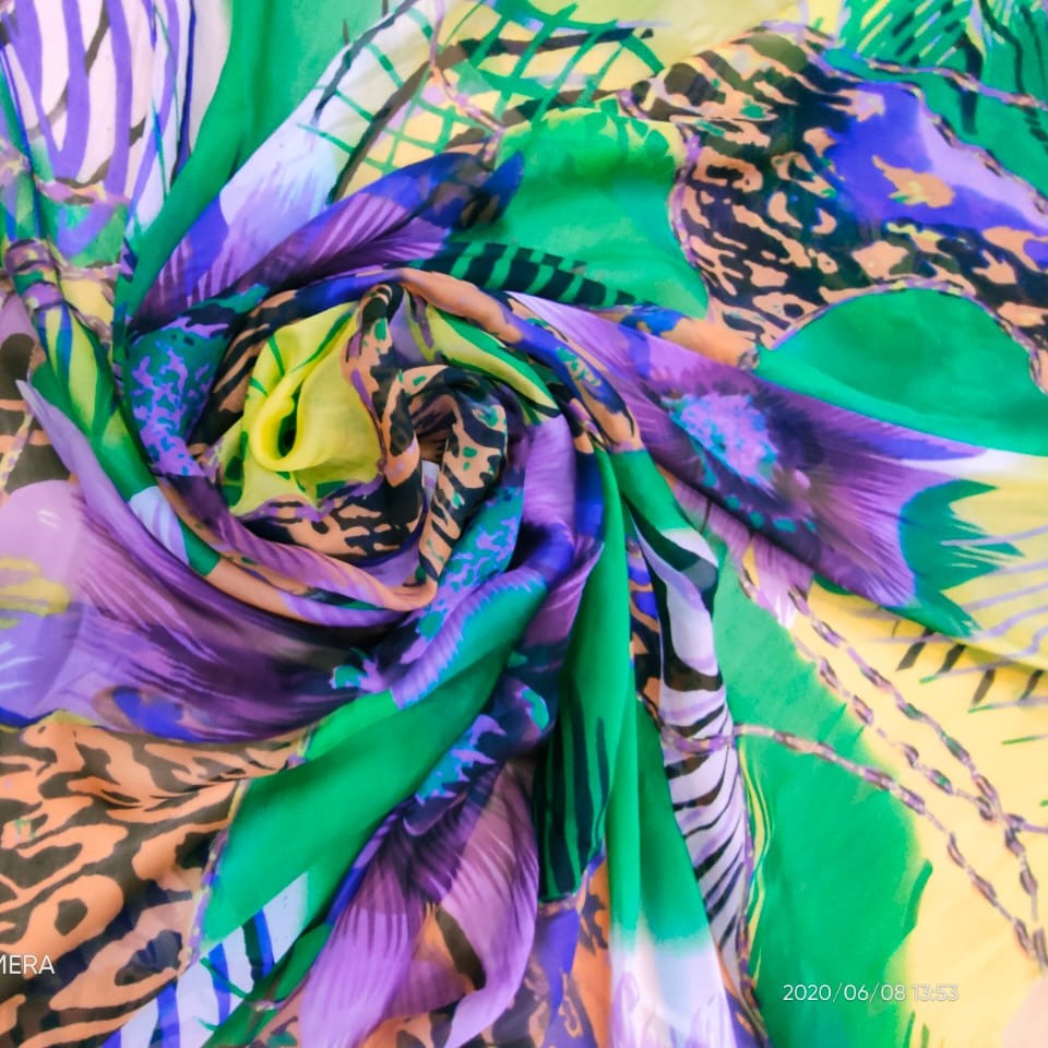 Print On Silk Chiffon #130