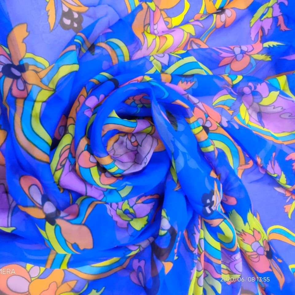 Print On Silk Chiffon #129