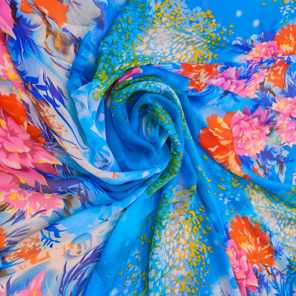Print On Silk Chiffon#141