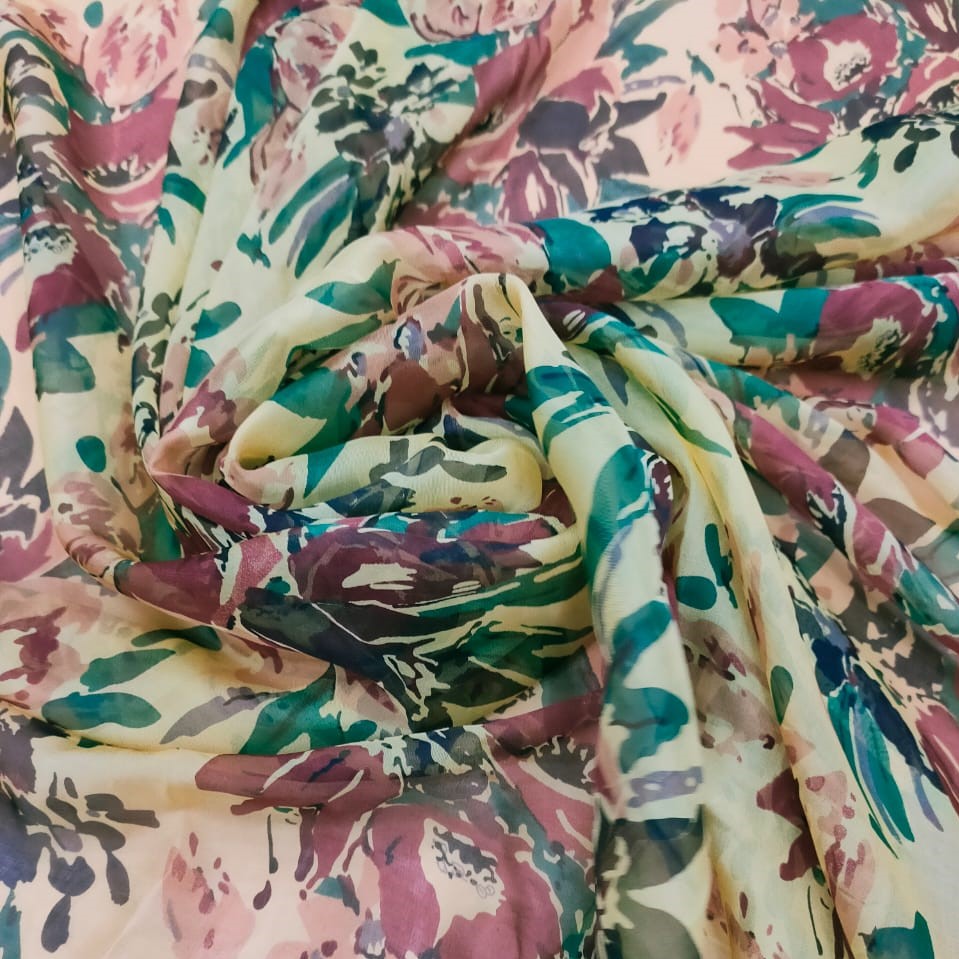 Print On Silk Chiffon#151