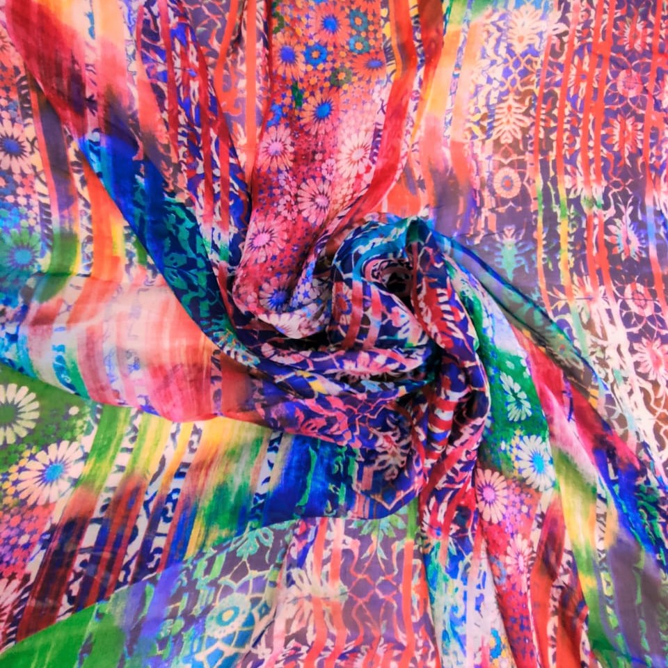 Print On Silk Chiffon#153