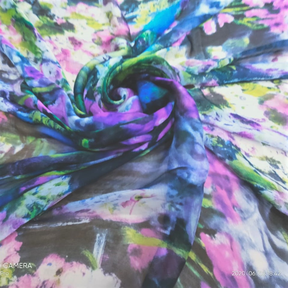 Print On Silk Chiffon#162