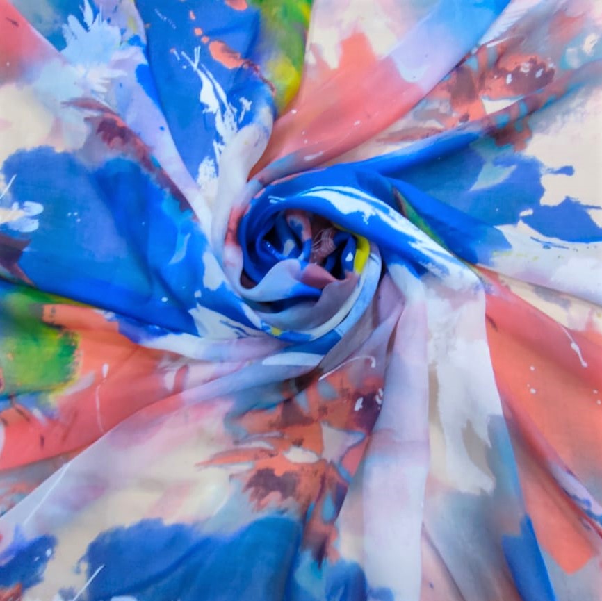 Print On Silk Chiffon#164