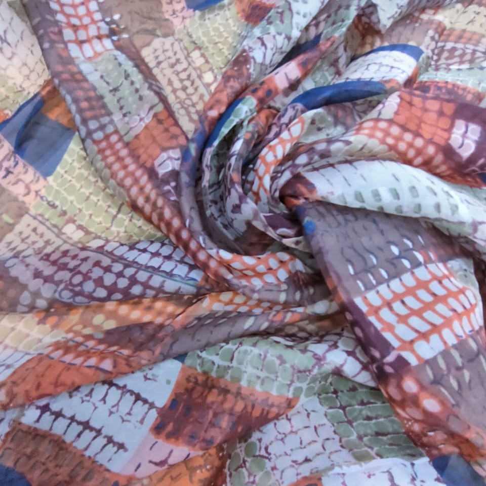 Print On Silk Chiffon#165