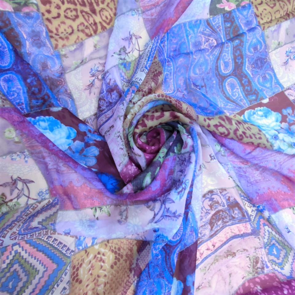 Print On Silk Chiffon#166