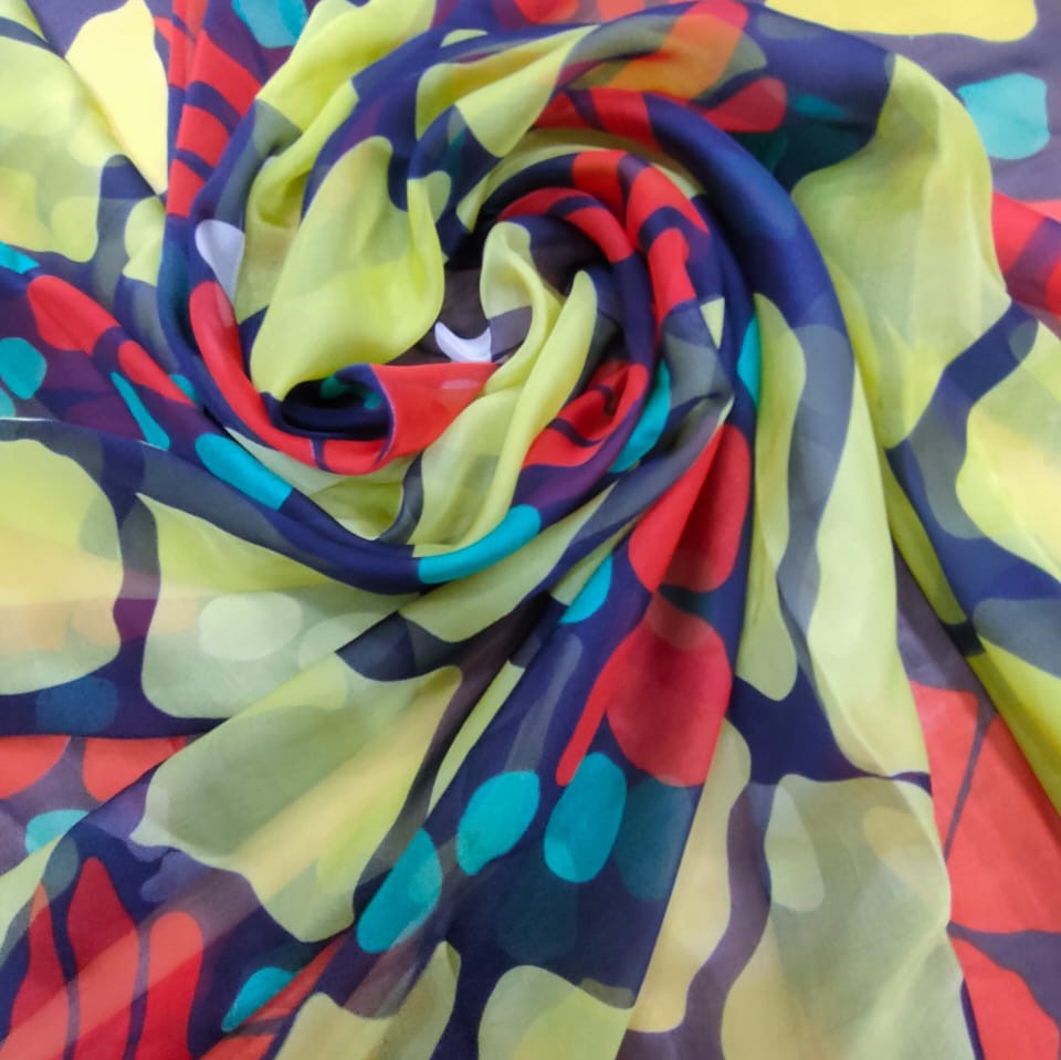 Print On Silk Chiffon#179