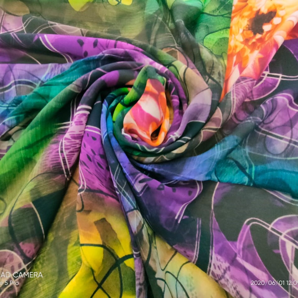 Print On Silk Georgette#04