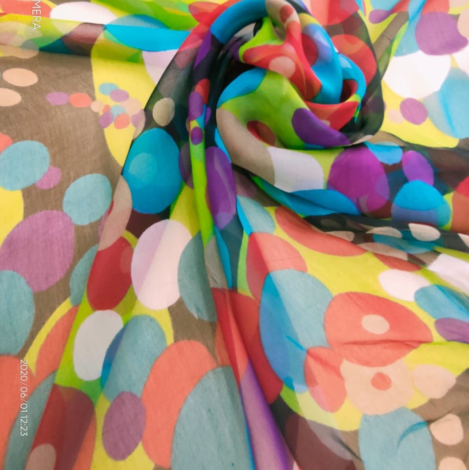 Print On Silk Georgette#08