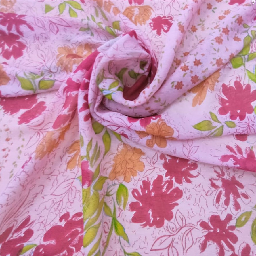 Print On Crush Silk Chiffon#02