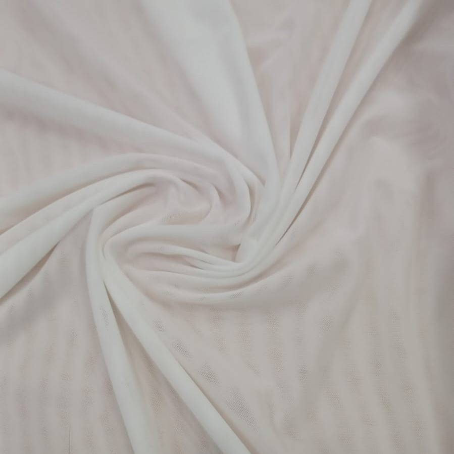 White Mesh Net Dyeable Fabric