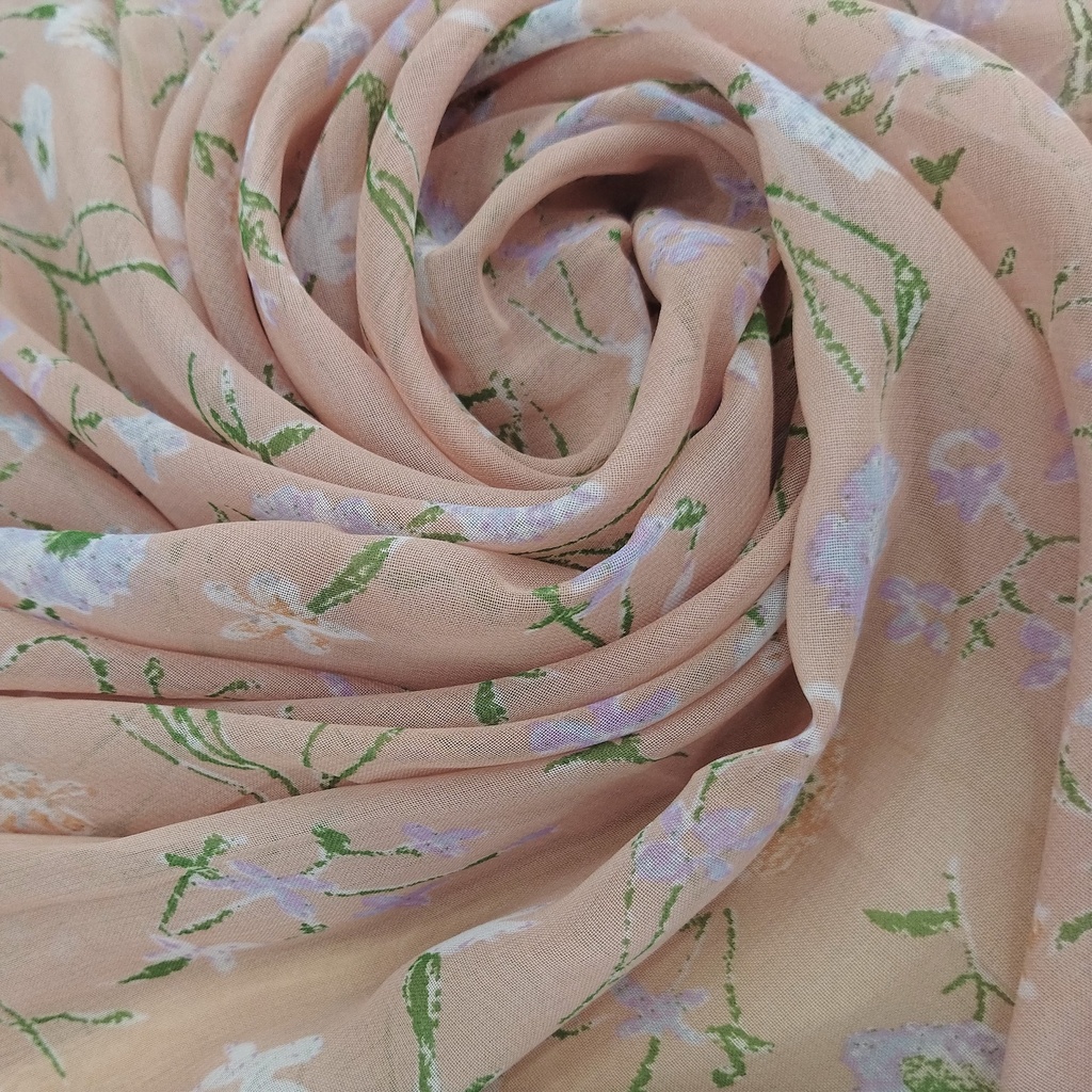 Beige Base Colour Floral Print On Georgette