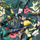 Black Base Garden Print On Korean Satin SS22L KSPL38