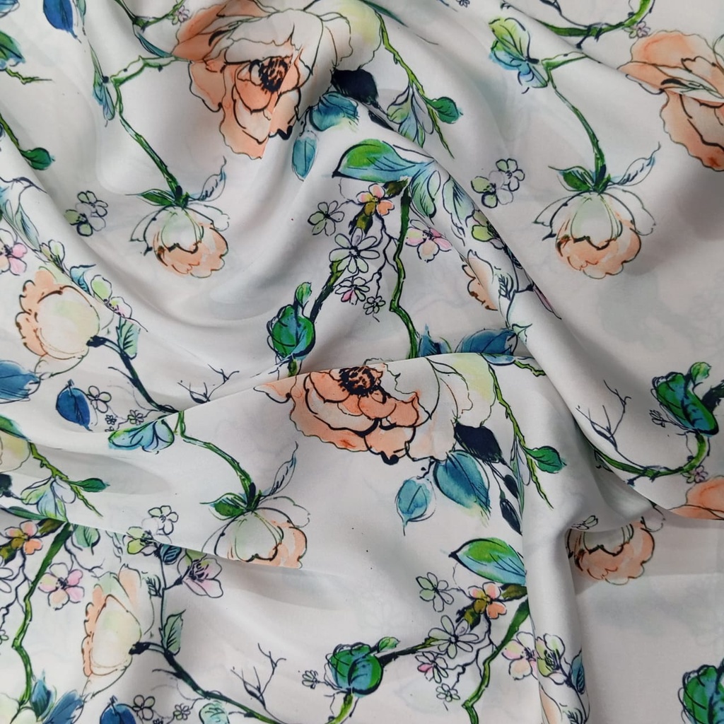 Rose Wall Art Print On Korean Satin SS22A-KSPA38