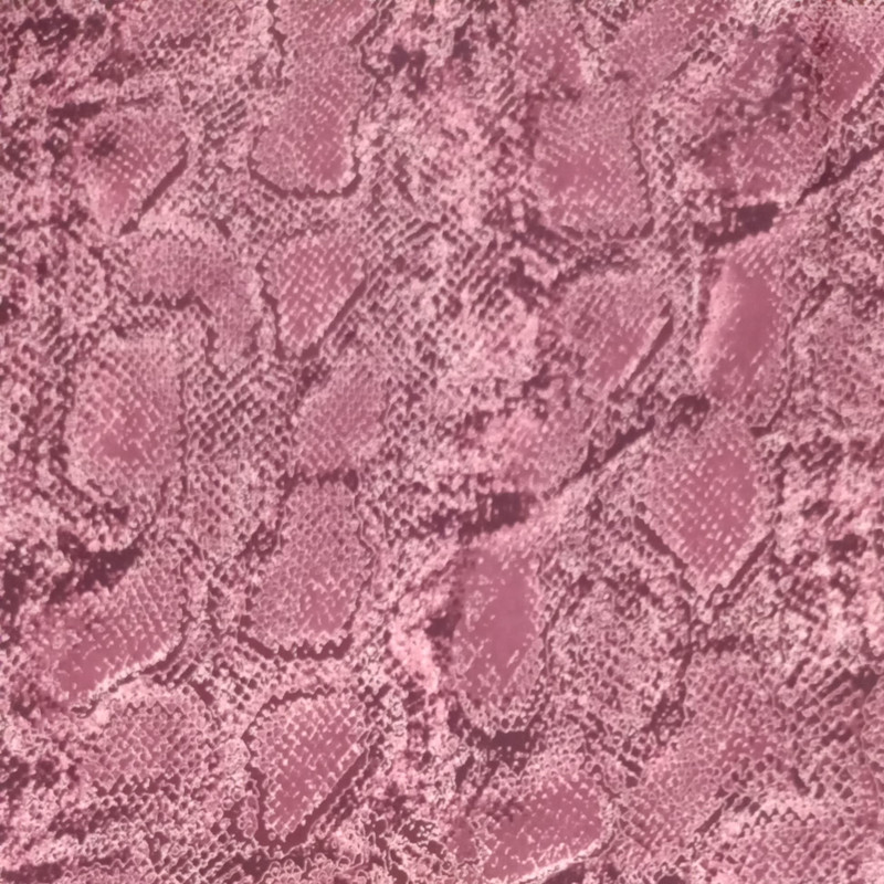 Maroon Snake Skin Print On Korean Satin SS22L KSPL49