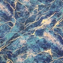 Royal Blue Marble Print On Korean Satin SS22A KSPA01