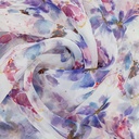 Brush Art Flowewr Print On Organza SS22A-ORPA39