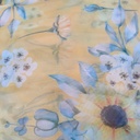 Sun Flower Print On Organza SS22A ORPA13