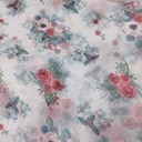 Rose Floral Print On Organza SS22A ORPA68