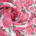 Rose Marigold Flower Print On Organza SS22A-ORPA27