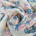 Yellow Base Marigold Flower Print On Organza SS22A ORPA32