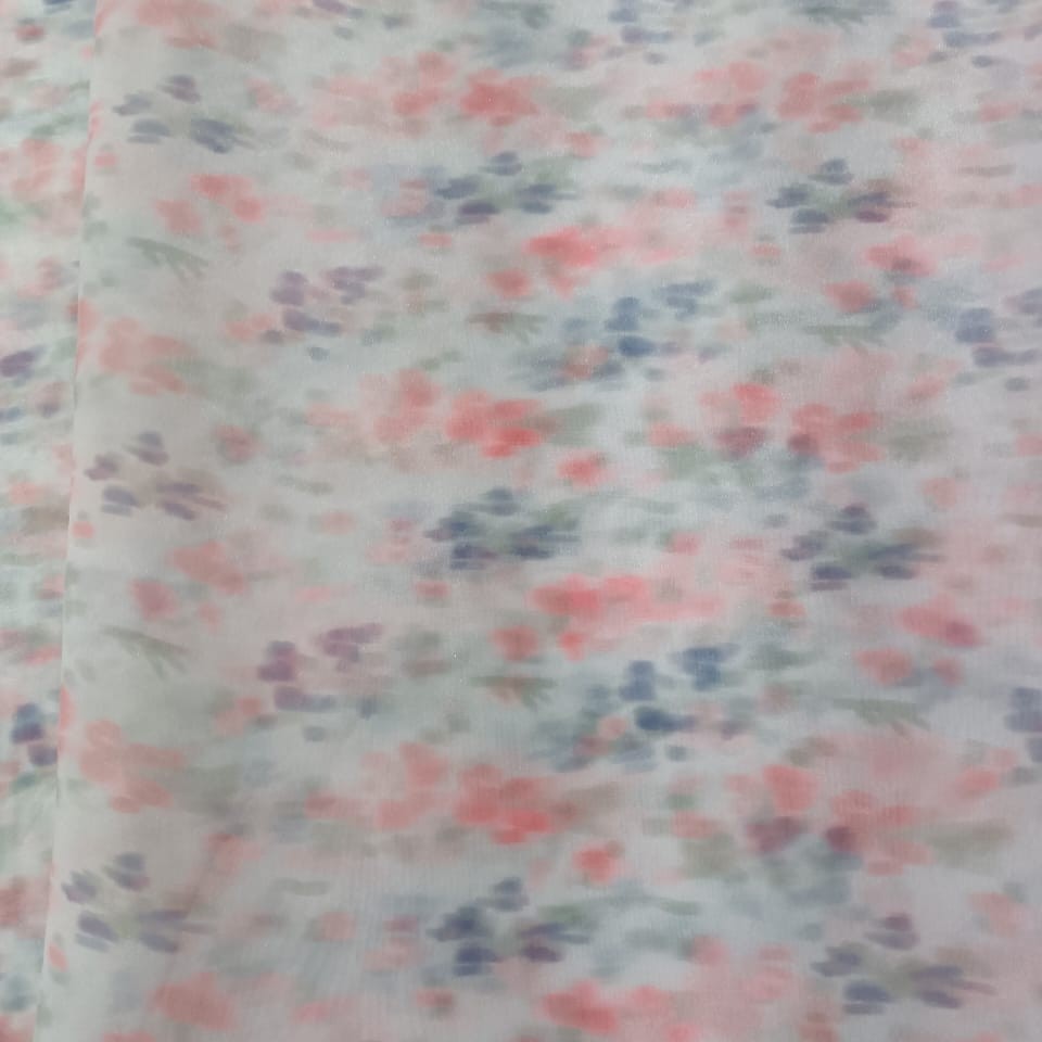 Mini Flower Print On Organza SS22A ORPA71