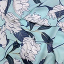 White Floral Print On Royal Georgette (SS22A) RGPA65