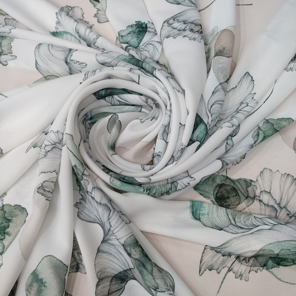 Ocean Flower Print On Royal Georgette (SS22L) RGPL34