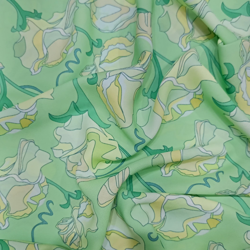 Light Green Base Print On Royal Georgette (SS22A) RGPA67