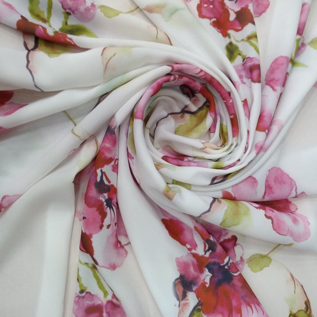 Red Orchird Floral Print On Royal Georgette (SS22A) RGPA61