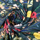 Black Base Garden Print On Royal Georgette (SS22L) RGPL38
