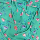 Green Base Floral Print On Royal Georgette (SS22A) RGPA40