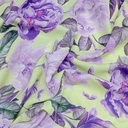 Purple Mariegold Floral Print On Royal Georgette SS22A-3