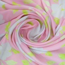 Pink Base White Flower Print On Royal Georgette (SS22A) RGPA57