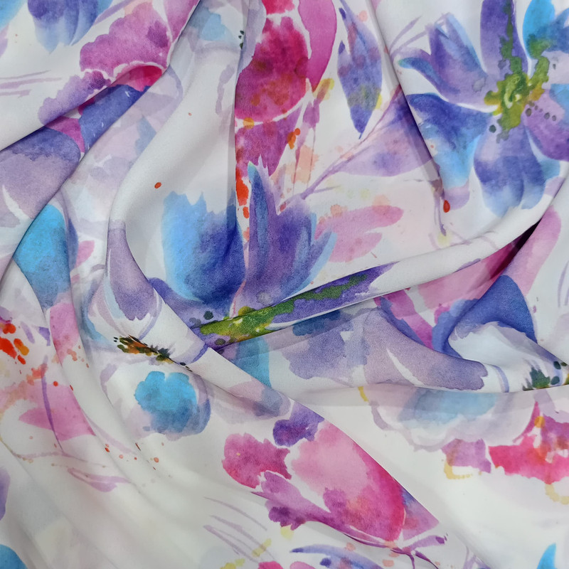 Ocean Flower Garden Print On Royal Georgette (SS22A) RGPA37